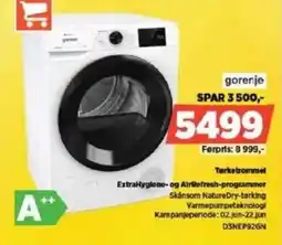 POWER Gorenje tarketrommel extrahygiene-og airrefresh-programmer tilbud