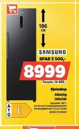 POWER SAMSUNG Kjøleskap Allsidig Interiør tilbud