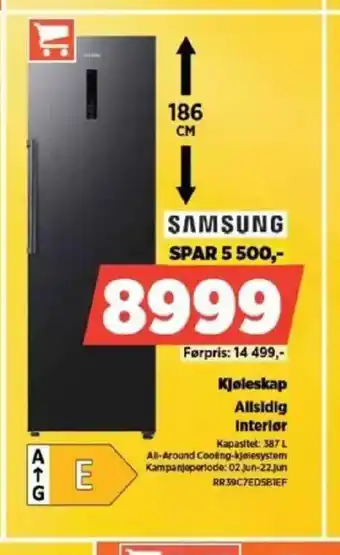 POWER SAMSUNG Kjøleskap Allsidig Interiør tilbud