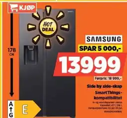 POWER SAMSUNG Side by side-skap tilbud