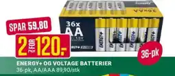 Europris ENERGY+ OG VOLTAGE BATTERIER tilbud