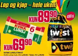 Europris Kvikk lunsj/twist tilbud