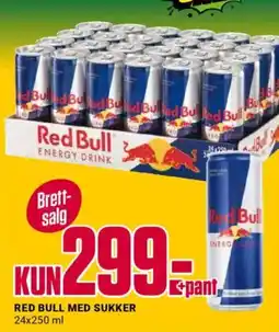 Europris Red bull med sukker tilbud
