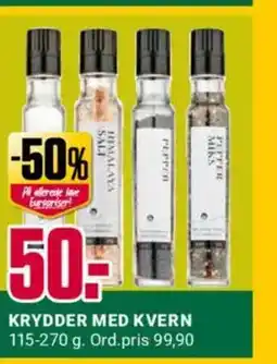 Europris Krydder med kvern tilbud
