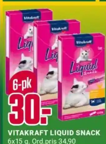 Europris Vitakraft liquid snack tilbud