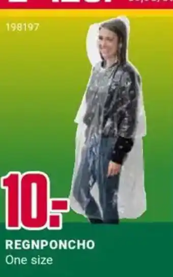 Europris Regnponcho one size tilbud