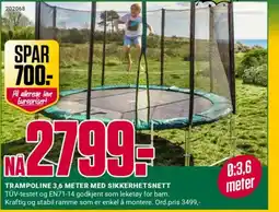 Europris TRAMPOLINE 3,6 METER MED SIKKERHETSNETT tilbud