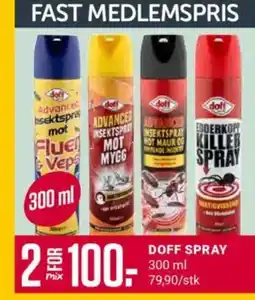 Europris DOFF SPRAY tilbud