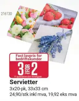 Europris Servietter tilbud