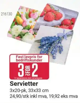 Europris Servietter tilbud