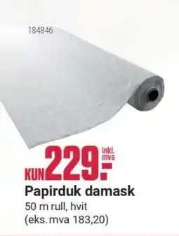 Europris Papirduk damask tilbud