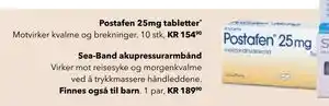 Apotek 1 Postafen 25mg tabletter tilbud