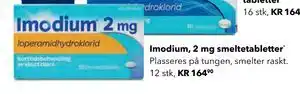 Apotek 1 Imodium, 2 mg smeltetabletter tilbud