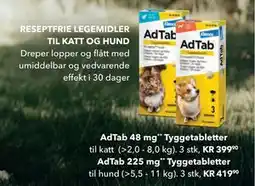 Apotek 1 RESEPTFRIE LEGEMIDLER TIL KATT OG HUND tilbud
