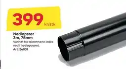 Byggmax Nedløpsrør 3m, 75mm tilbud