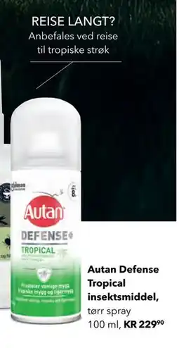 Apotek 1 Autan Defense Tropical insektsmiddel tilbud