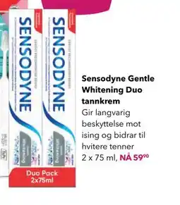 Apotek 1 Sensodyne Gentle Whitening Duo tannkrem tilbud