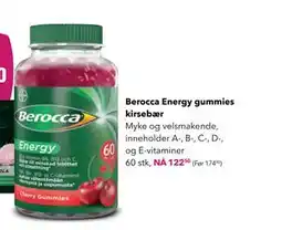 Apotek 1 Berocca Energy gummies kirsebær tilbud