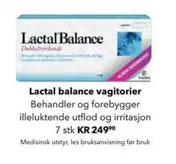 Apotek 1 Lactal balance vagitorier tilbud