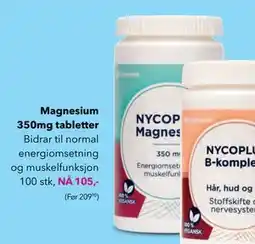 Apotek 1 Magnesium 350mg tabletter tilbud