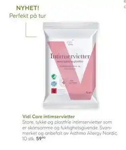 Vitusapotek Vidi Care intimservietter tilbud
