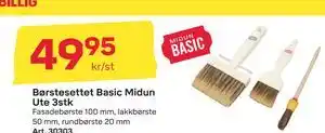 Byggmax Børstesettet Basic Midun Ute 3stk tilbud