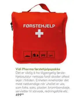Vitusapotek Vidi Pharma førstehjelpspakke tilbud