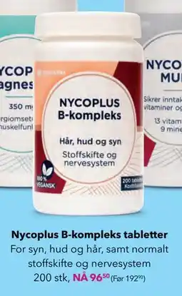 Apotek 1 Nycoplus B-kompleks tabletter tilbud
