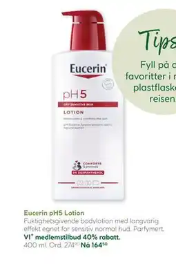 Vitusapotek Eucerin pH5 Lotion tilbud