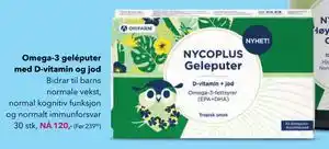 Apotek 1 Omega-3 geléputer med D-vitamin og jod tilbud