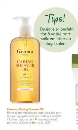 Vitusapotek Cosmica Caring Shower Oil tilbud