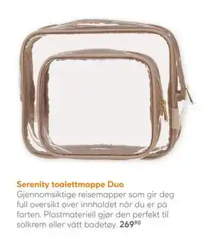 Vitusapotek Serenity toalettmappe Duo tilbud