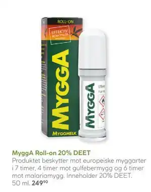 Vitusapotek MyggA Roll-on 20% DEET tilbud
