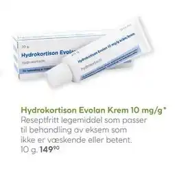 Vitusapotek Hydrokortison Evolan Krem 10 mg/g tilbud