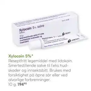 Vitusapotek Xylocain 5% tilbud