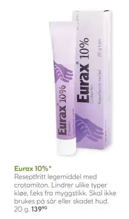 Vitusapotek Eurax 10% tilbud