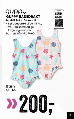 Sport Outlet GUPPY BADEDRAKT tilbud
