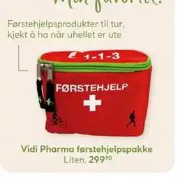 Vitusapotek Vidi Pharma førstehjelpspakke tilbud