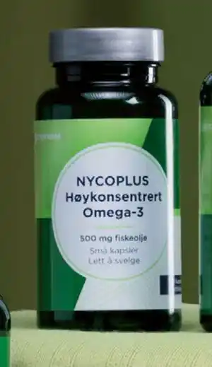 Vitusapotek Nycoplus Høykonsentrert Omega-3 500 mg tilbud