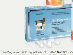 Vitusapotek Bio-Magnesium 200 mg, 60 tabl tilbud
