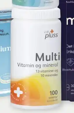Vitusapotek Vidi pluss Multi vitamin & mineral, 100 tabl tilbud