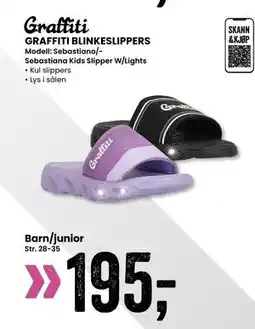 Sport Outlet GRAFFITI BLINKESLIPPERS tilbud