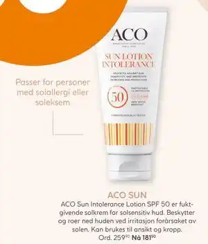 Vitusapotek ACO SUN tilbud