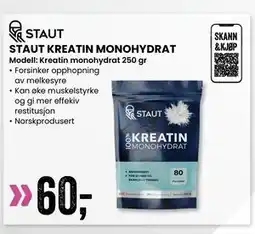 Sport Outlet STAUT KREATIN MONOHYDRAT tilbud