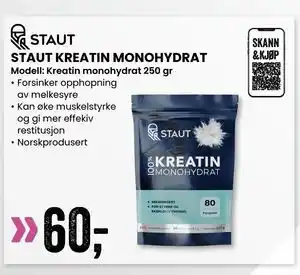 Sport Outlet STAUT KREATIN MONOHYDRAT tilbud