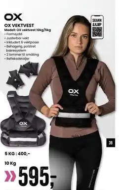 Sport Outlet OX VEKTVEST tilbud
