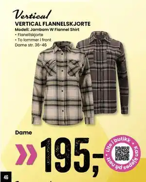 Sport Outlet VERTICAL FLANNELSKJORTE tilbud