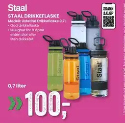 Sport Outlet STAAL DRIKKEFLASKE tilbud