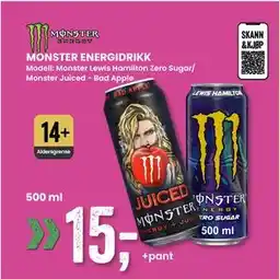 Sport Outlet MONSTER ENERGIDRIKK tilbud