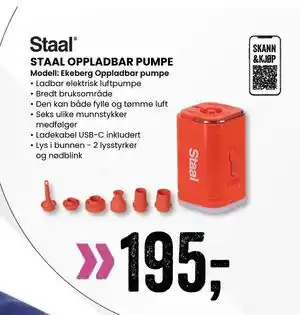 Sport Outlet STAAL OPPLADBAR PUMPE tilbud